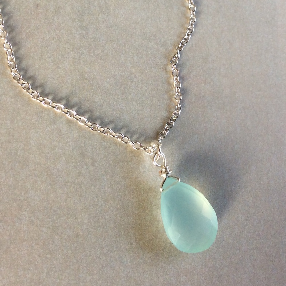 Sterling Silver Chalcedony Necklace